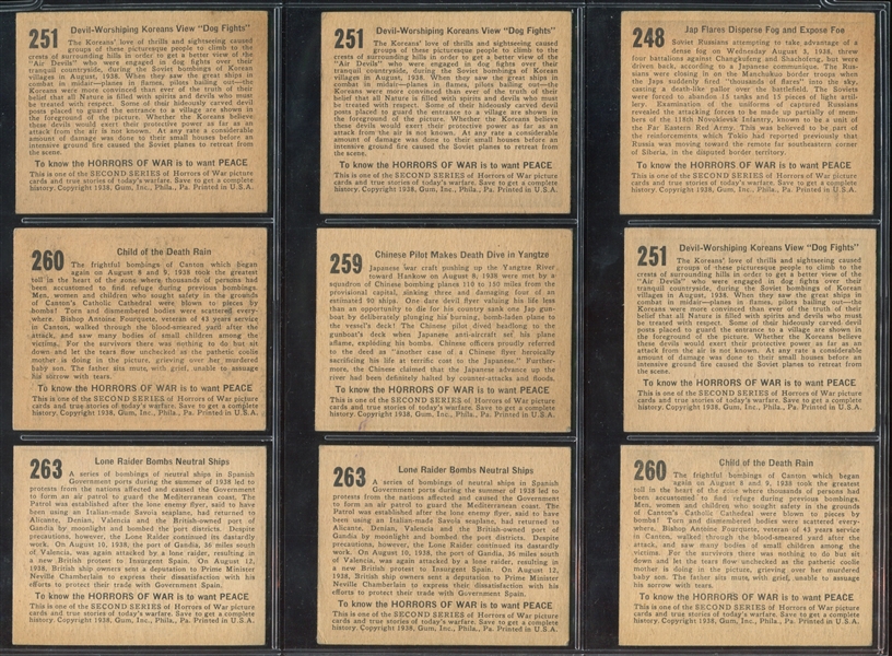 R69 Gum Inc Horrors of War Lot of (12) High Numbered Cards