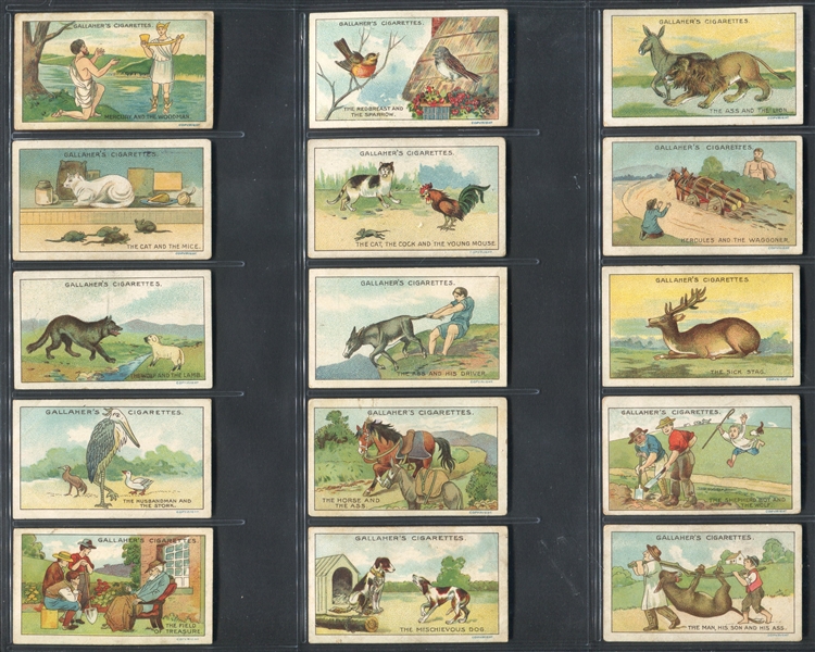 1931 Gallaher Fables & Their Morals Complete Set of (100) Cards