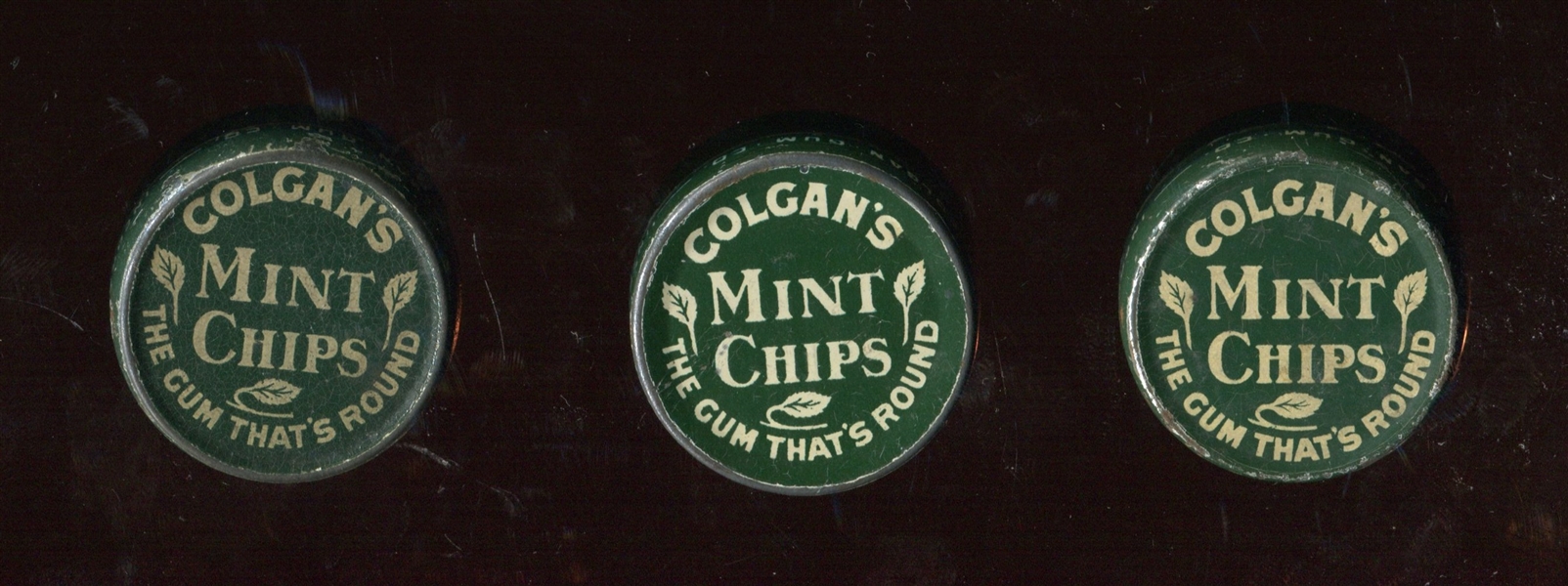 1910's Colgan Gum Mint Chips Lot of (3) Different Tins