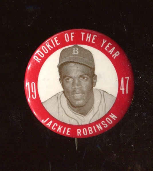 1947 Jackie Robinson Rookie of the Year Pinback