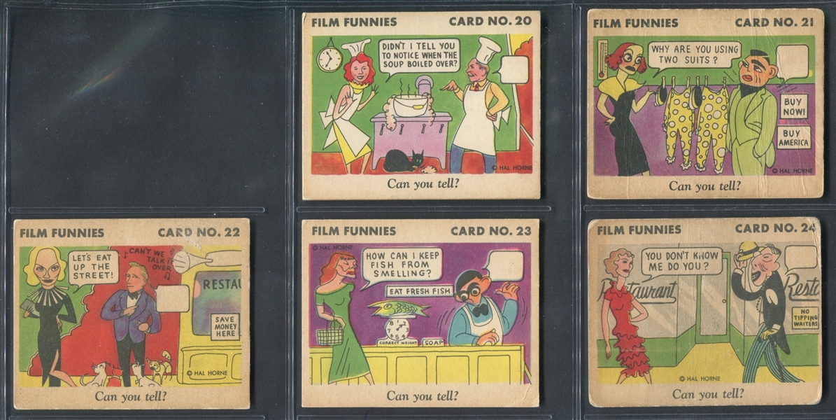 R48 Gum Inc Film Funnies Near Complete Set (23/24) Cards