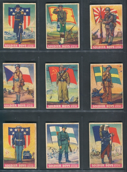 R142 Goudey Soldier Boy Gum Complete Set of (24) Cards