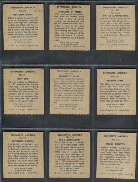 R40 W.S. Corp Defending America Near Complete Set (47/48) Cards