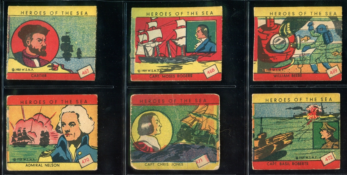 R67 W.S. Corp Heroes of the Sea Near Complete Set of (23/24) Cards