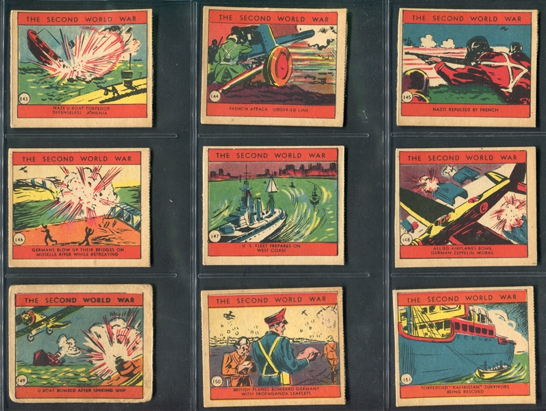 R126 W.S. Corp The Second World War Near Complete Set (42/48) Cards