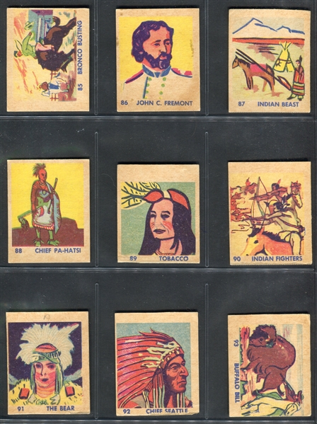 R185 W.S. Corp Series of 48 Indians and Western Complete Set of (48) Cards
