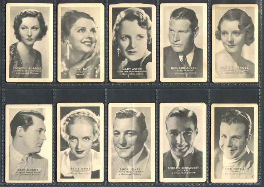 T84 Golden Grain Motion Picture Stars Mixed Lot of (61) Cards