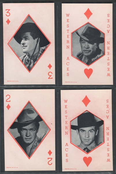 1970's Exhibit Western Aces Lot of (18) Cards