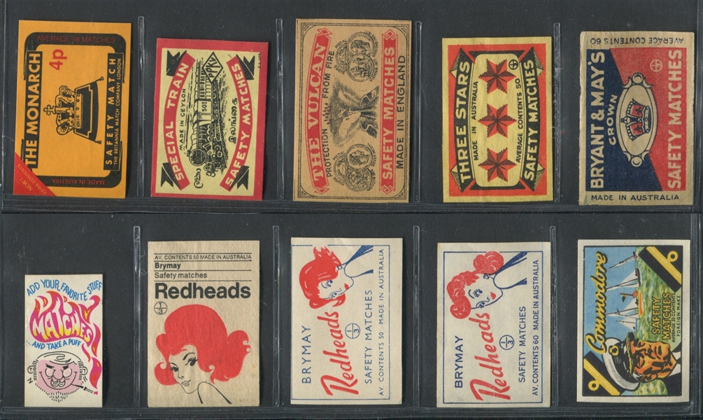 Mixed Lot of (20) Vintage Matchbox Labels With Great Graphics
