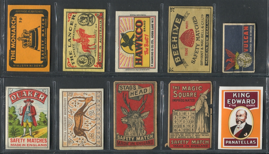 Mixed Lot of (20) Vintage Matchbox Labels With Great Graphics