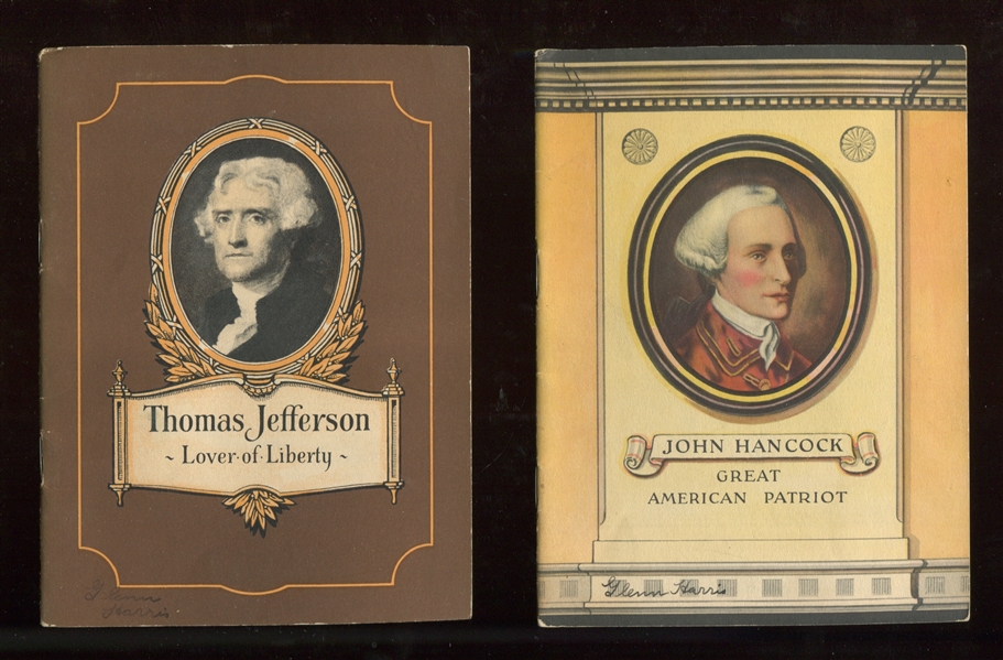 Interesting Lot of (3) Different John Hancock Insurance Famous Americans Booklets