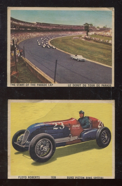 1960 Peter-Austin Magnajector Picture Cards Indy 500 Complete Set of (6) Double-Sided Cards