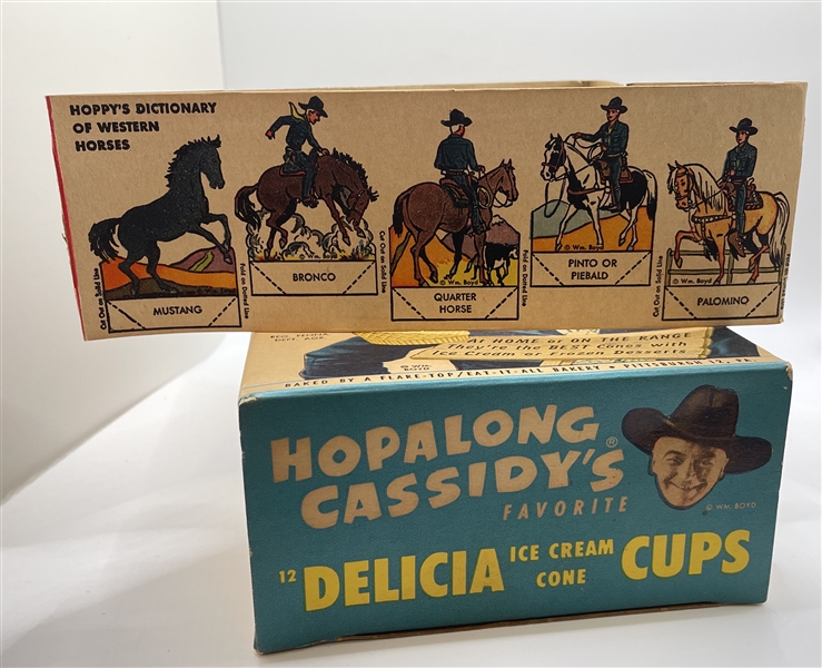F-UNC Hopalong Cassidy Ice Cream Cone Box With Fantastic Graphics
