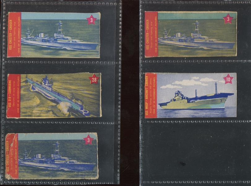 R800 Peco Candies Battleships Lot of (5) Cards