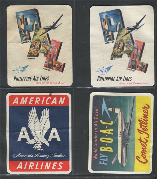F272-1 General Mills Airline Stickers Lot of (14) Cards