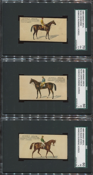N230 Kinney Cigarettes Great English Horses Lot of (7) SGC-Graded Cards