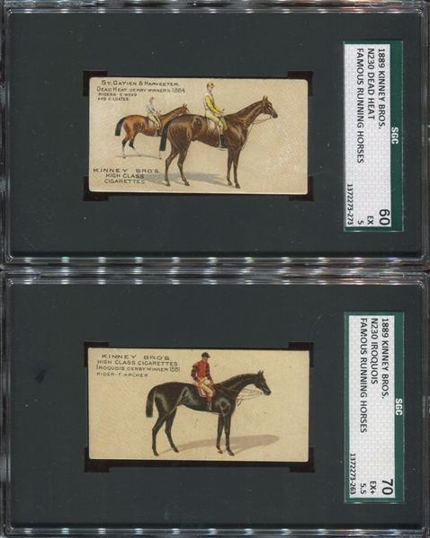 N230 Kinney Cigarettes Great English Horses Lot of (7) SGC-Graded Cards