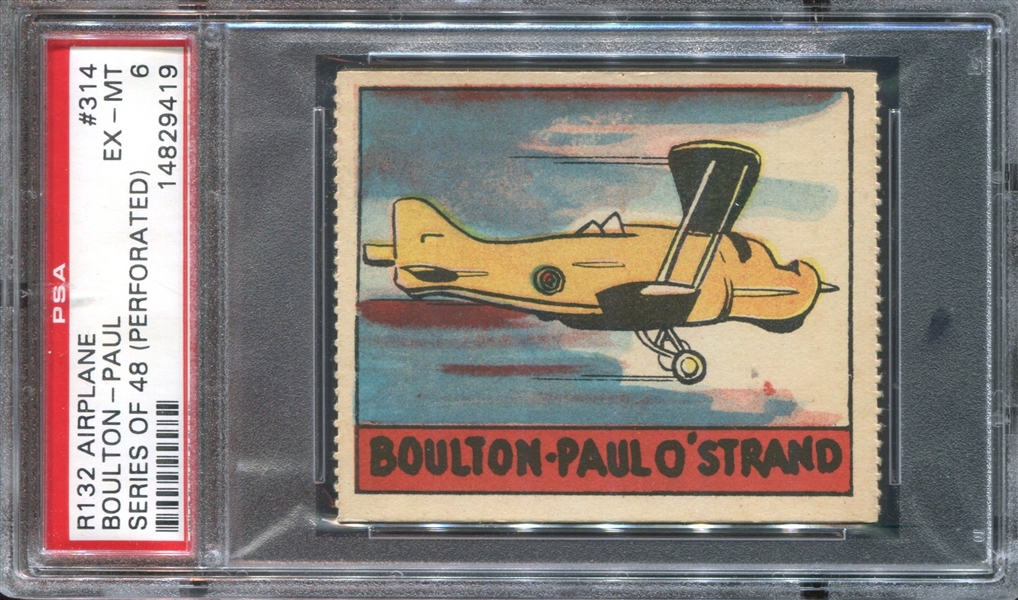 R132 Series of 48 Airplanes #314 Boulton-Paul O' Strand PSA6 EX-MT