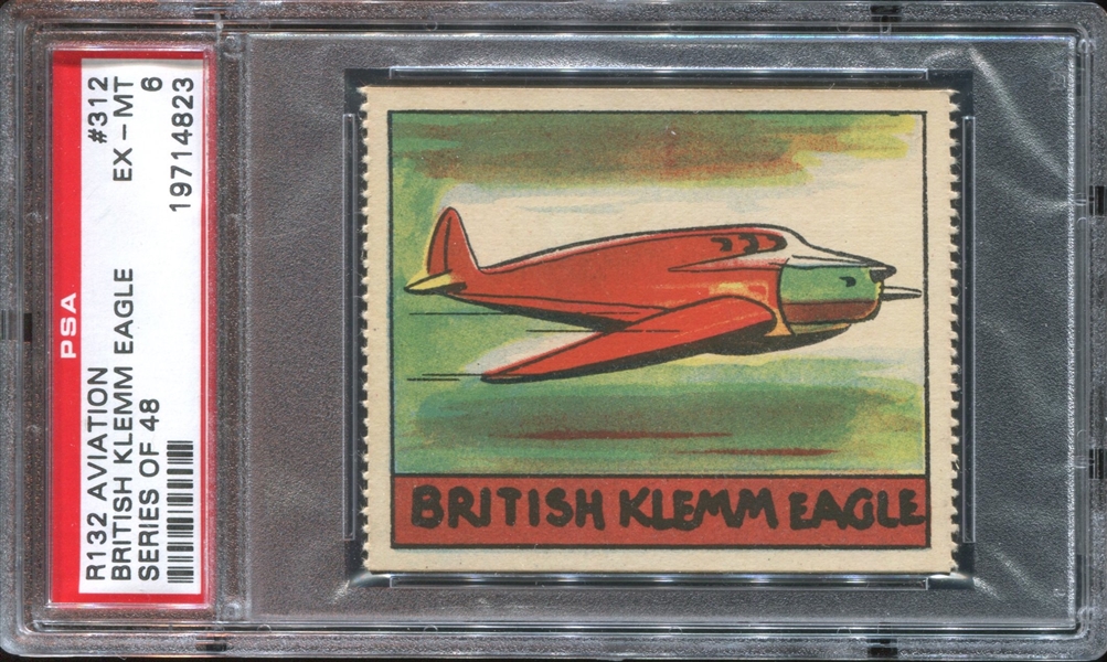 R132 Series of 48 Airplanes #312 British Klemm Eagle PSA6 EX-MT