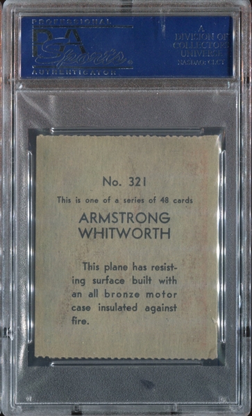 R132 Series of 48 Airplanes #321 Armstrong Whitworth PSA5 EX