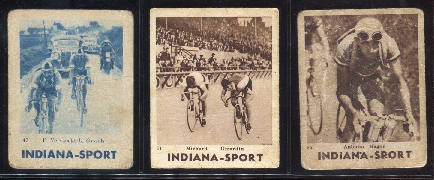 1930's Donat Gum (France) Cycling Card Lot of (9) With Tour De France Cards