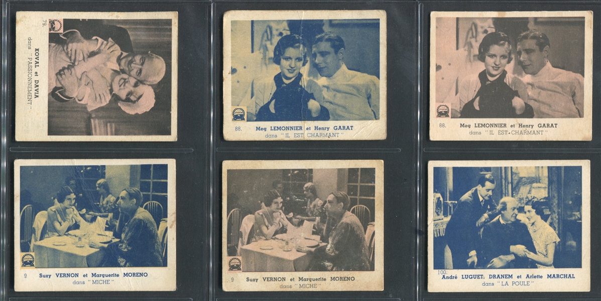 1930's Donat Gum (France) Movie Stars Lot of (42) Cards