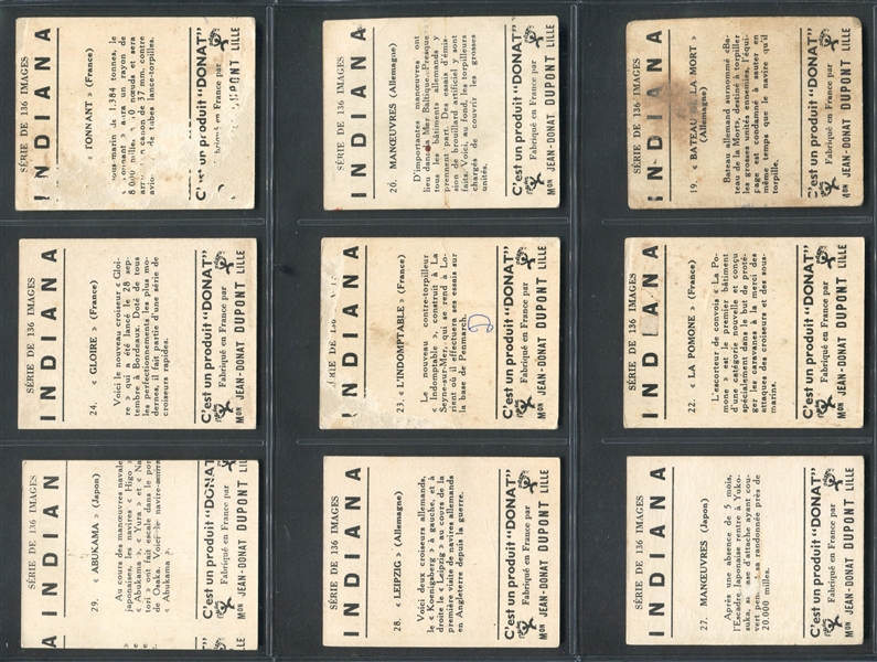 1930's Donat Gum (France) Marine de Guerre Lot of (39) Cards