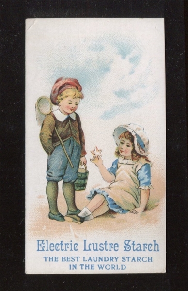 F-UNC Vintage Electric Lustre Starch Child's Advertising Card 