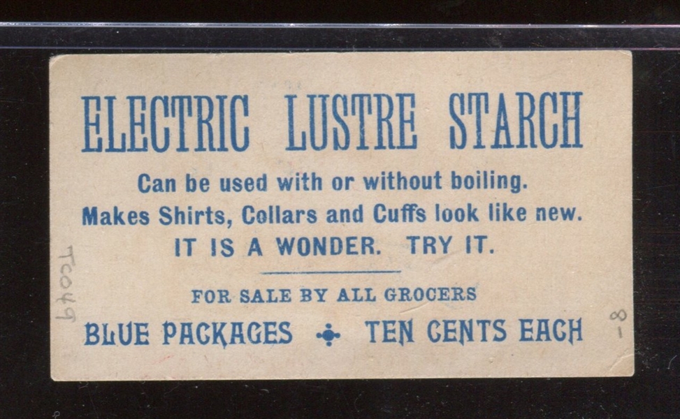 F-UNC Vintage Electric Lustre Starch Child's Advertising Card 