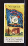 D33 Geo. Smith Hanover Crackers Flag Card "Wisconsin"