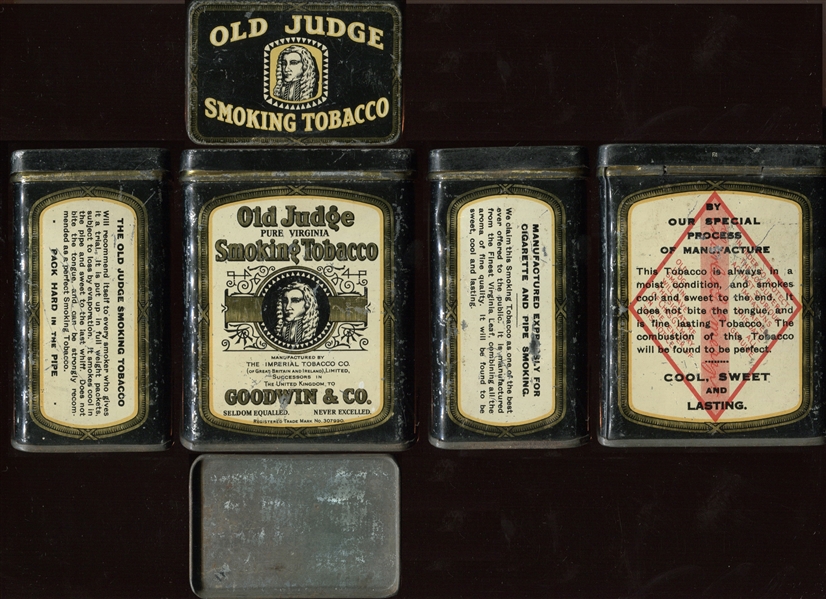 Interesting Goodwin Old Judge Tobacco Tin 