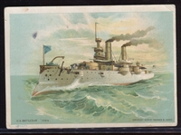 H620 Singer Sewing Machines Warships Type Card "U.S. Battleship Iowa"