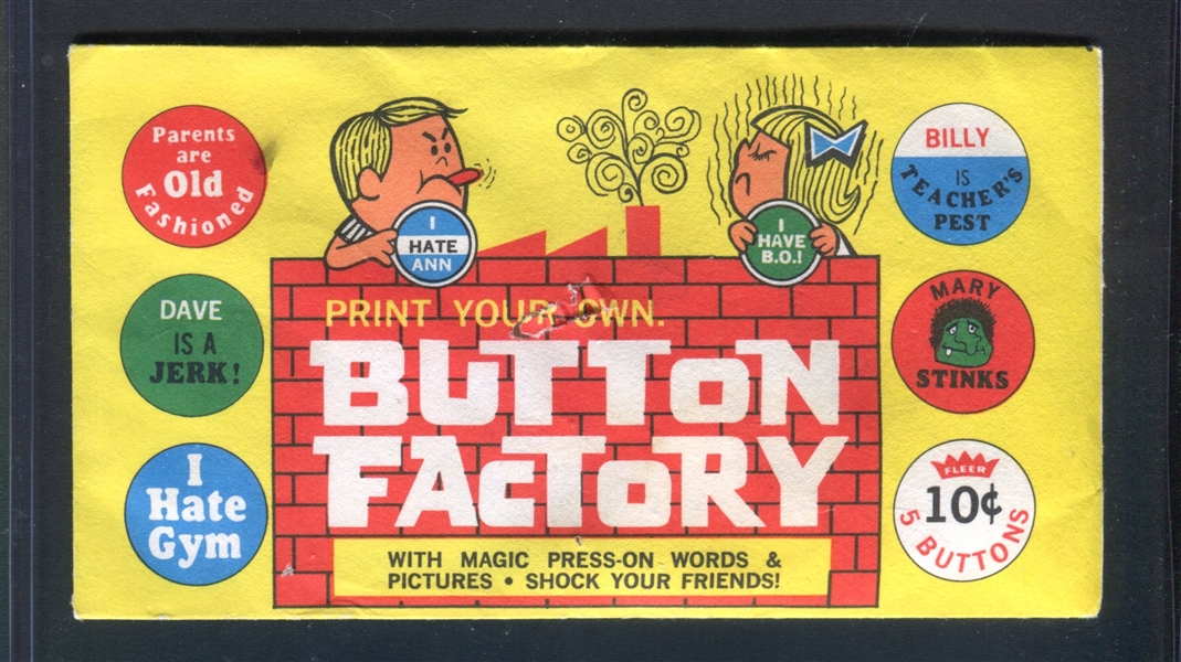 1970 Fleer Button Factory Unopened Pack