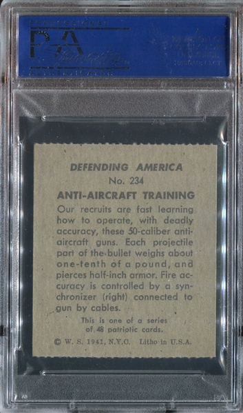 R40 Defending America #234 Anti-Aircraft Training PSA7 NM