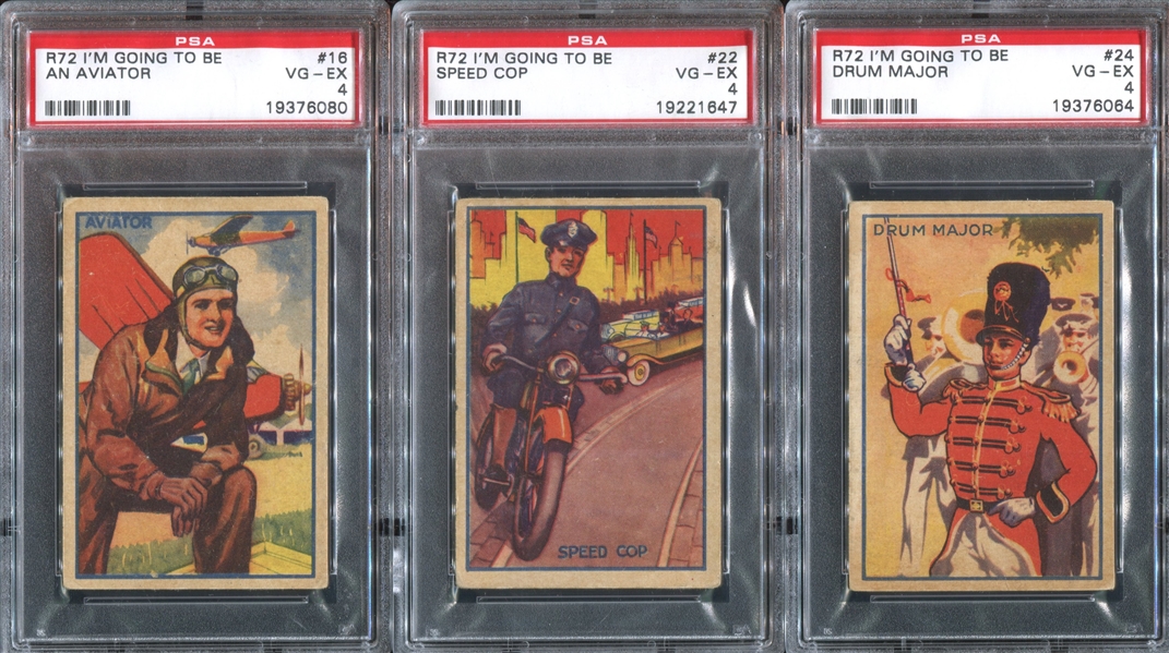 R72 Schutter-Johnson I'm Going to Be Lot of (6) PSA4 VG-EX Graded Cards