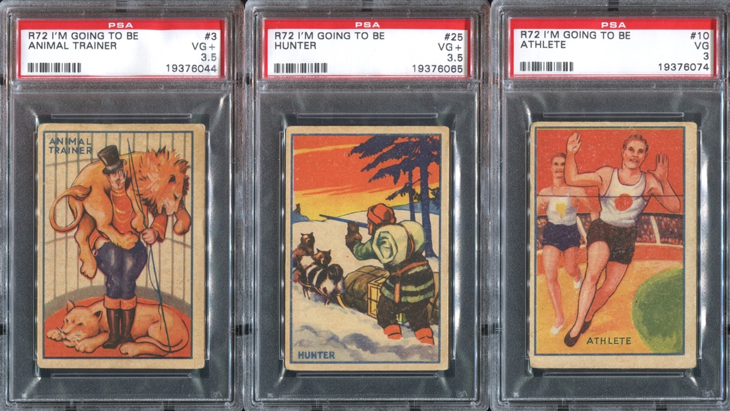 R72 Schutter-Johnson I'm Going to Be Lot of (5) PSA-Graded Cards
