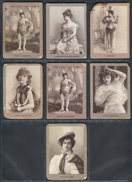N541 U.S. Tobacco Actresses Lot of (7) Cards