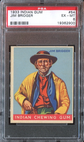 R73 Goudey Indian #54 Jim Bridger PSA6 EX-MT