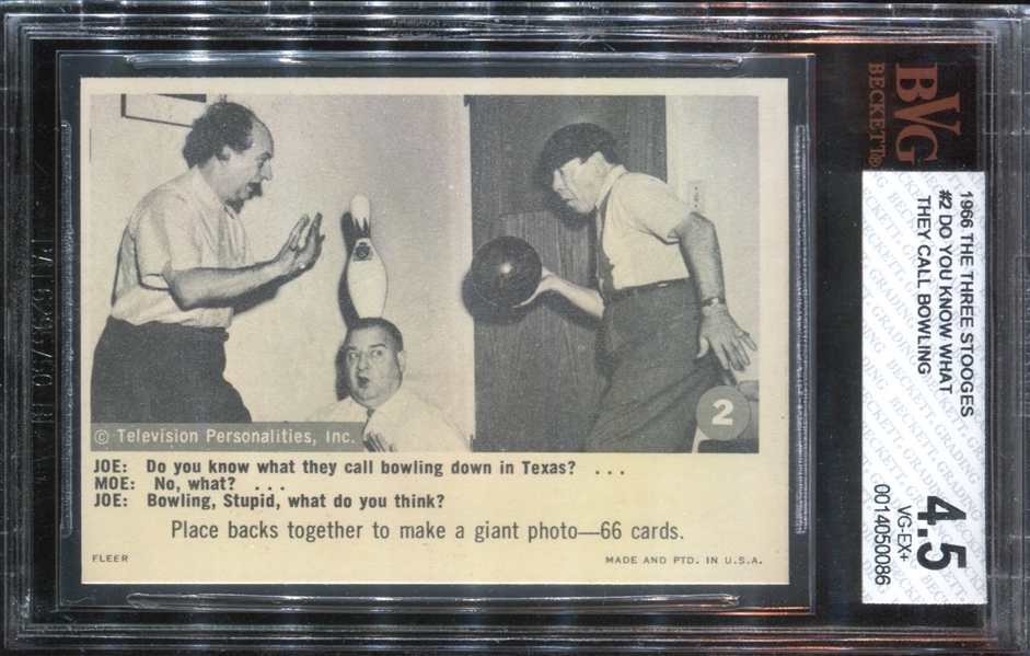 1966 Donruss Three Stooges #2 Do you Know What BVG4.5 VG-EX+