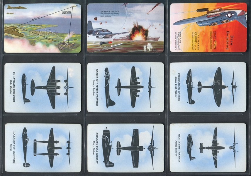 R112 Card-O Airplanes and Battleships Lot of (107) From Various Sets