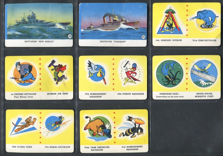 R112 Card-O Airplanes and Battleships Lot of (107) From Various Sets