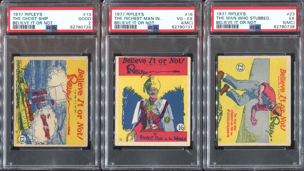 R21 Wolverine Gum Believe it or Not PSA-Graded Lot of (3) Cards
