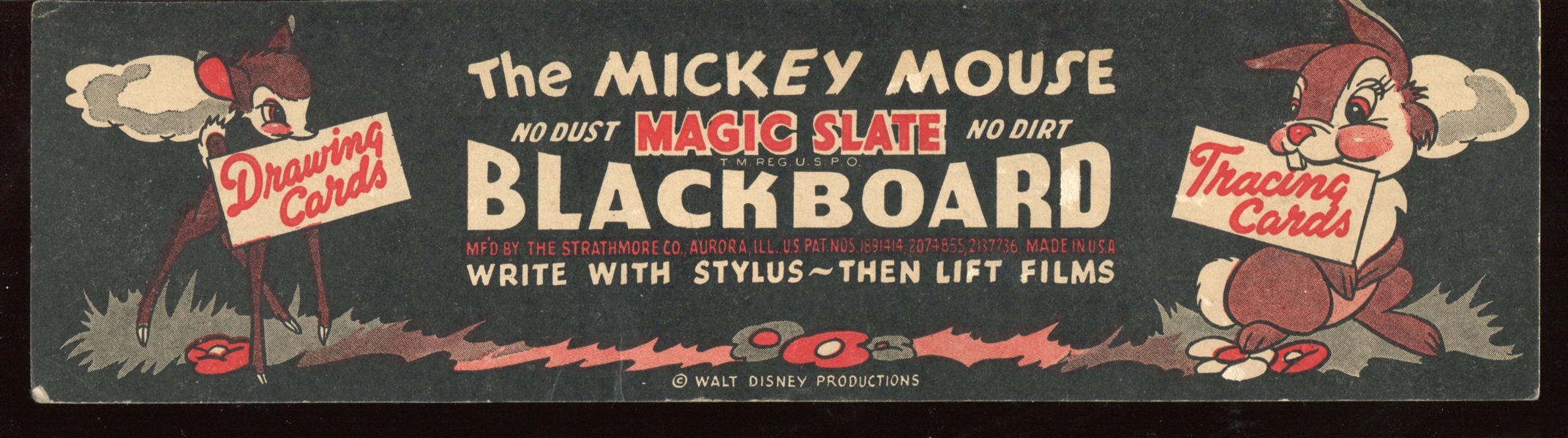 Mickey Mouse Magic Slate Drawing Cards Lot of (5)