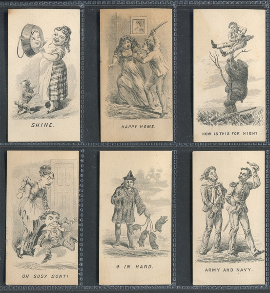 T131-Like Lot of (10) Smaller Tobacco Card Sized Trade Cards