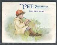 1880s Allen & Ginter Pet Cigarettes Trade Card Lot of (3) Cards