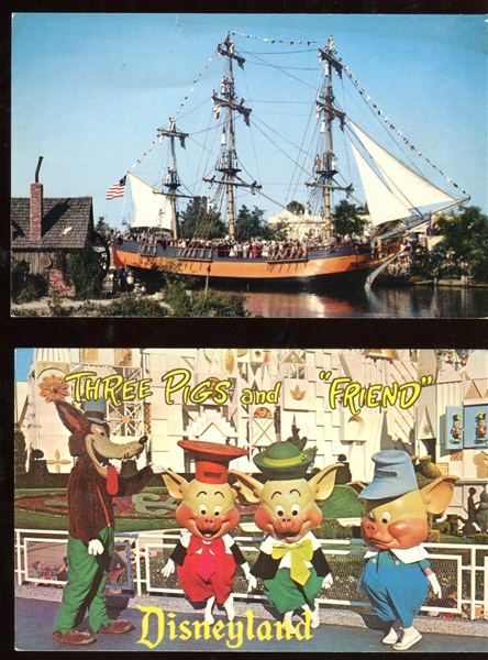 Fantastic Lot of (5) Vintage Disney Postcards