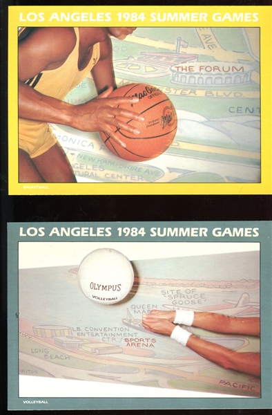 Lot of (25) 1984 Los Angeles Olympics Oversized Postcards