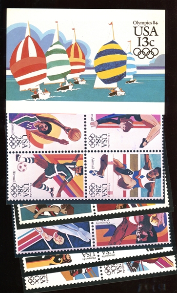 Lot of Over (50) 1984 Los Angeles Olympics Postcards From Multiple Sets