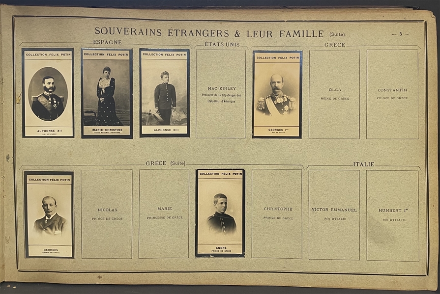 1910's Felix Potin 500 Celebrities Album with Some Cards