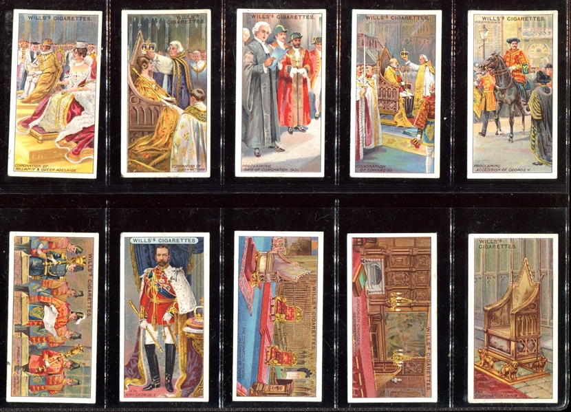 1911 Will's Cigarettes Coronation Series Complete Set of (50) Cards